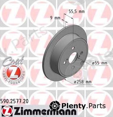  ZIMMERMANN part 590.2577.20 (590257720) Brake Disc