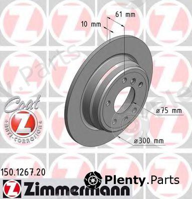  ZIMMERMANN part 150.1267.20 (150126720) Brake Disc
