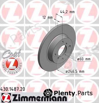  ZIMMERMANN part 430.1487.20 (430148720) Brake Disc