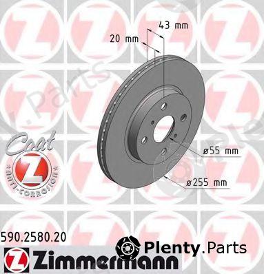  ZIMMERMANN part 590.2580.20 (590258020) Brake Disc