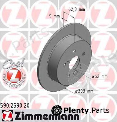  ZIMMERMANN part 590259020 Brake Disc