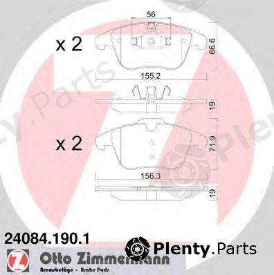  ZIMMERMANN part 24084.190.1 (240841901) Brake Pad Set, disc brake