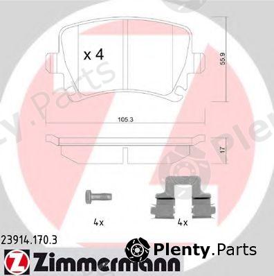  ZIMMERMANN part 23914.170.3 (239141703) Brake Pad Set, disc brake