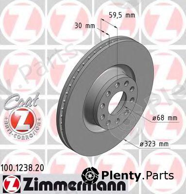  ZIMMERMANN part 100.1238.20 (100123820) Brake Disc