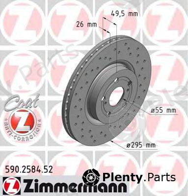  ZIMMERMANN part 590.2584.52 (590258452) Brake Disc