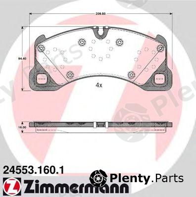  ZIMMERMANN part 24553.160.1 (245531601) Brake Pad Set, disc brake