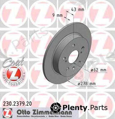  ZIMMERMANN part 230.2379.20 (230237920) Brake Disc