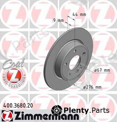  ZIMMERMANN part 400.3680.20 (400368020) Brake Disc