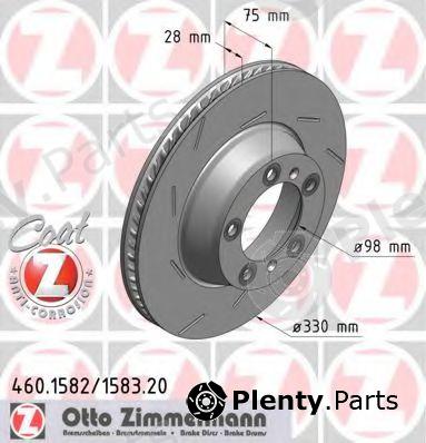  ZIMMERMANN part 460.1582.20 (460158220) Brake Disc