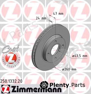  ZIMMERMANN part 250.1332.20 (250133220) Brake Disc