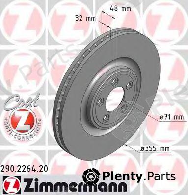  ZIMMERMANN part 290.2264.20 (290226420) Brake Disc