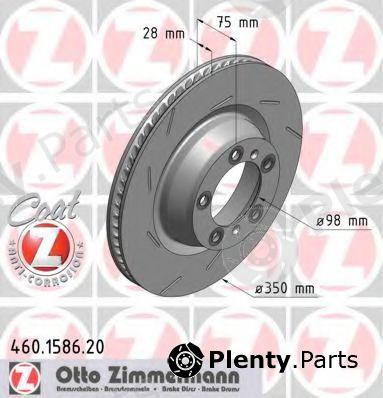  ZIMMERMANN part 460.1586.20 (460158620) Brake Disc