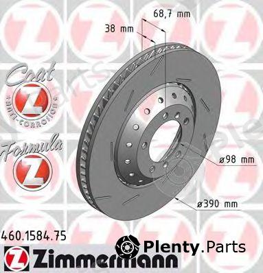  ZIMMERMANN part 460.1584.75 (460158475) Brake Disc
