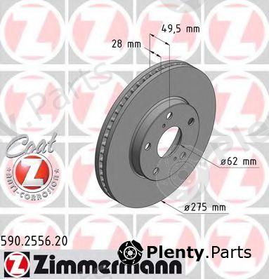  ZIMMERMANN part 590.2556.20 (590255620) Brake Disc