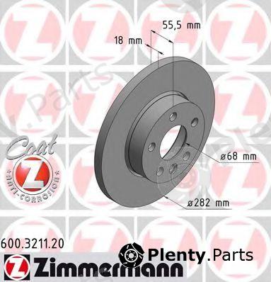  ZIMMERMANN part 600.3211.20 (600321120) Brake Disc