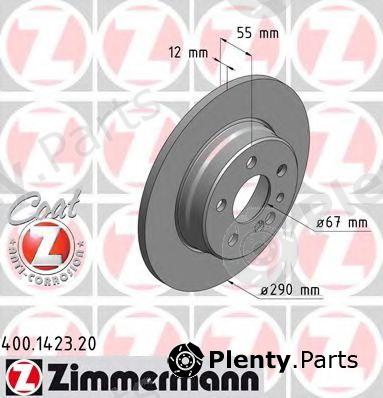  ZIMMERMANN part 400.1423.20 (400142320) Brake Disc