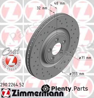  ZIMMERMANN part 290.2264.52 (290226452) Brake Disc