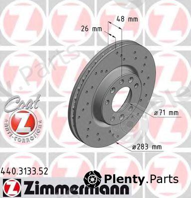  ZIMMERMANN part 440.3133.52 (440313352) Brake Disc
