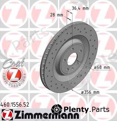  ZIMMERMANN part 460.1556.52 (460155652) Brake Disc