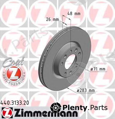  ZIMMERMANN part 440.3133.20 (440313320) Brake Disc