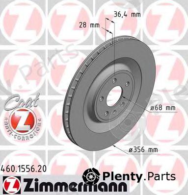  ZIMMERMANN part 460.1556.20 (460155620) Brake Disc