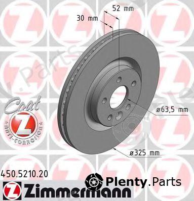  ZIMMERMANN part 450.5210.20 (450521020) Brake Disc