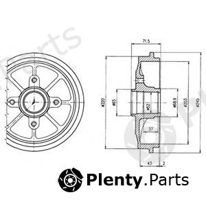  DELPHI part BF484 Brake Drum