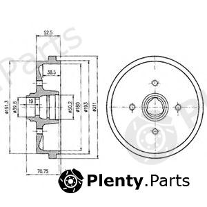  DELPHI part BF96 Brake Drum