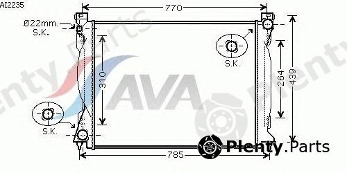  AVA QUALITY COOLING part AI2235 Radiator, engine cooling