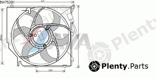  AVA QUALITY COOLING part BW7520 Fan, radiator