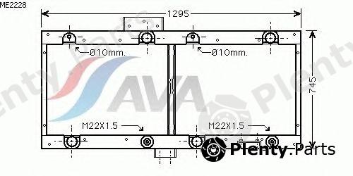  AVA QUALITY COOLING part ME2228 Radiator, engine cooling
