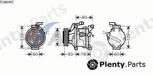  AVA QUALITY COOLING part TOAK447 Compressor, air conditioning