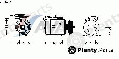  AVA QUALITY COOLING part VWAK087 Compressor, air conditioning