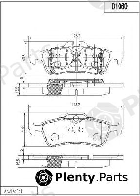  NIPPARTS part N3601101 Brake Pad Set, disc brake