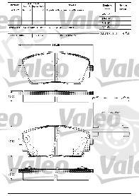  VALEO part 601299 Brake Pad Set, disc brake