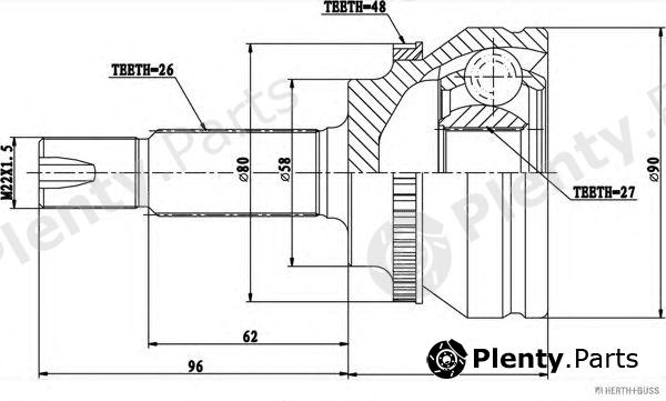  HERTH+BUSS JAKOPARTS part J2822140 Joint Kit, drive shaft