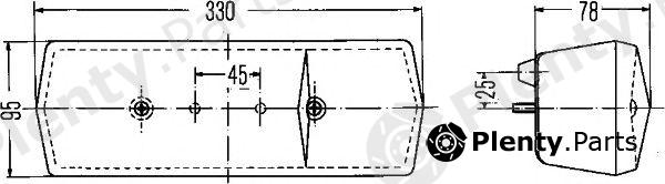  HELLA part 2SD001688141* (2SD001688141) Combination Rearlight