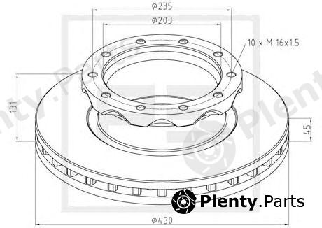  PE Automotive part 466.102-00A (46610200A) Brake Disc