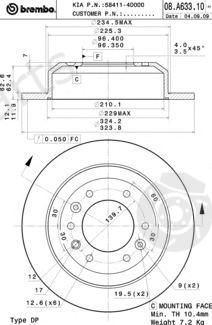  BREMBO part 08.A633.10 (08A63310) Brake Disc