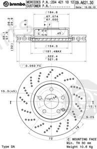  BREMBO part 09.A621.31 (09A62131) Brake Disc