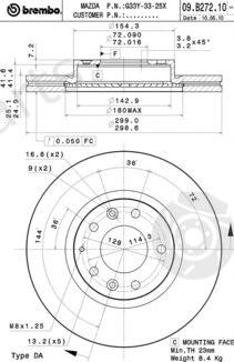  BREMBO part 09.B272.10 (09B27210) Brake Disc