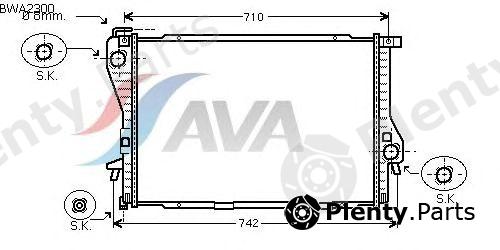  AVA QUALITY COOLING part BWA2300 Radiator, engine cooling