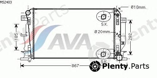  AVA QUALITY COOLING part MS2403 Radiator, engine cooling