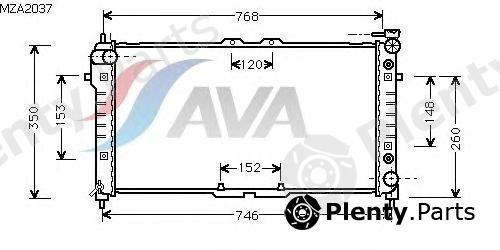  AVA QUALITY COOLING part MZA2037 Radiator, engine cooling