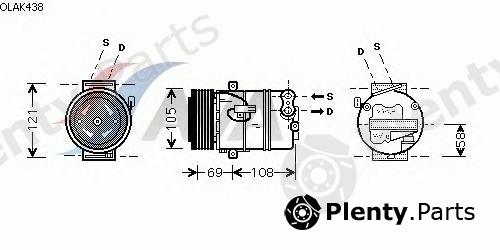  AVA QUALITY COOLING part OLAK438 Compressor, air conditioning