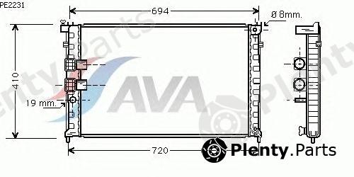  AVA QUALITY COOLING part PE2231 Radiator, engine cooling