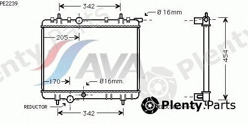  AVA QUALITY COOLING part PE2239 Radiator, engine cooling