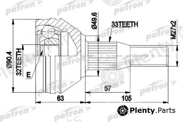  PATRON part PCV9838 Joint Kit, drive shaft