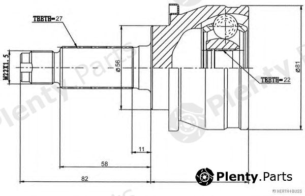  HERTH+BUSS JAKOPARTS part J2827015 Joint Kit, drive shaft
