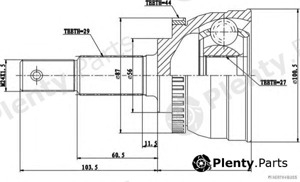  HERTH+BUSS JAKOPARTS part J2821146 Joint Kit, drive shaft